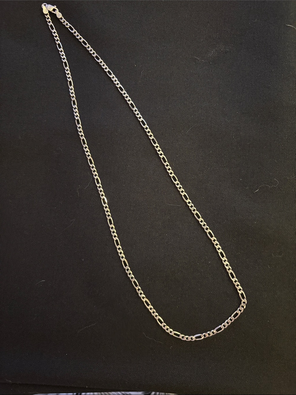 Sterling Silver Figaro Chain Necklace - Silver
